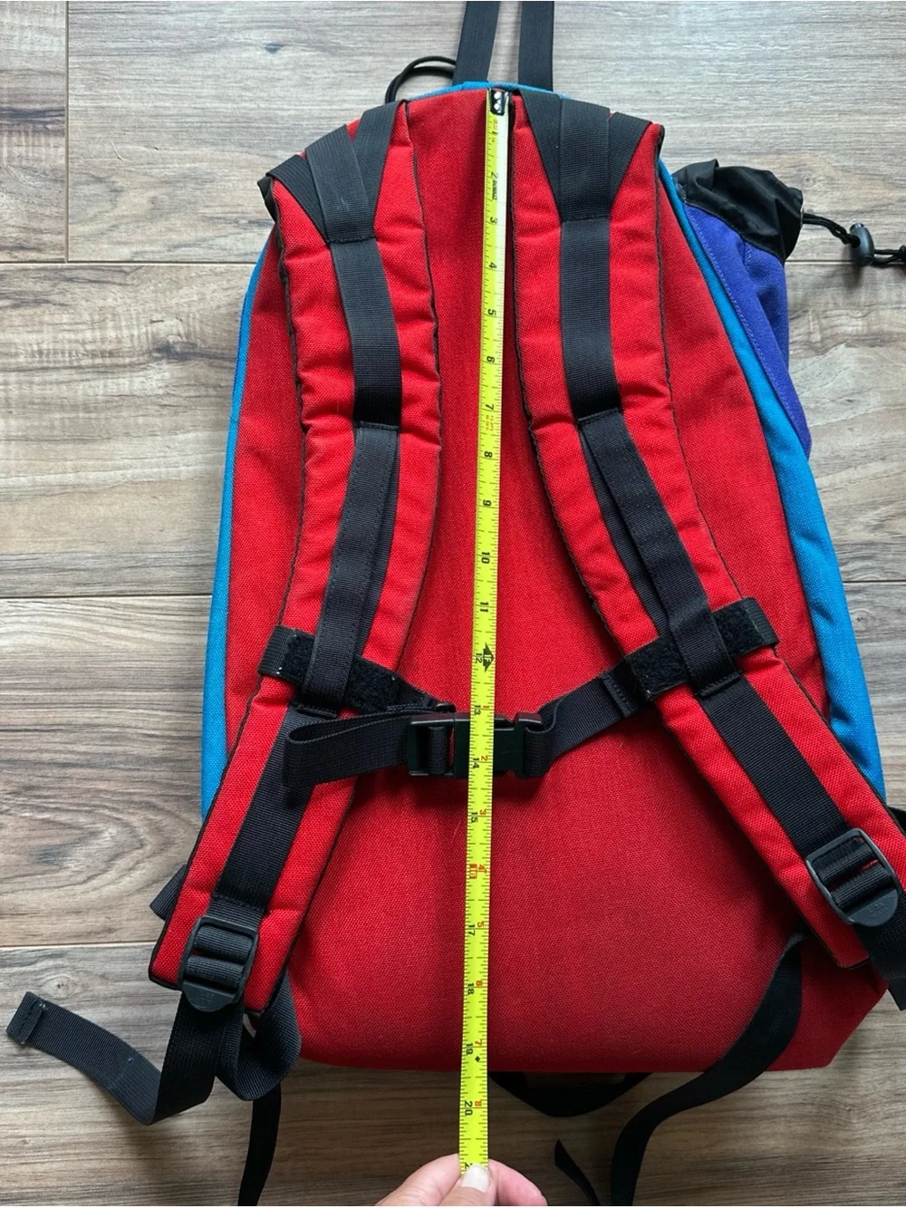 Vintage Kelty Zip Zap Backpack 80s 90s Colorblock Hiking School Red Blu Purple